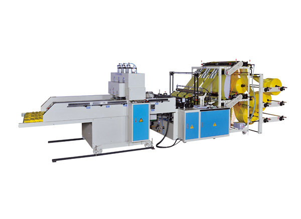 Fully Automatic Double Layer (6 Lines) T-Shirt Bag Cutting & Sealing Machine